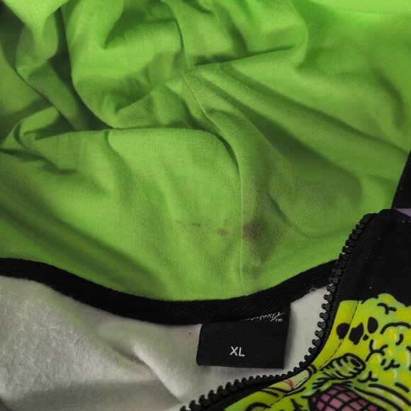 Rick & Morty Sweater Hoodie Full Zip Crop Women XL Black Pickle Space Adult Swim - Picture 10 of 15